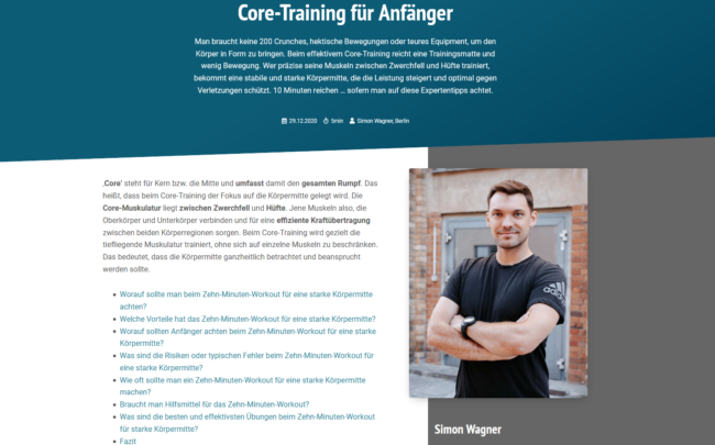 10 Minuten Experten Workout Core-Training für Anfänger(1)